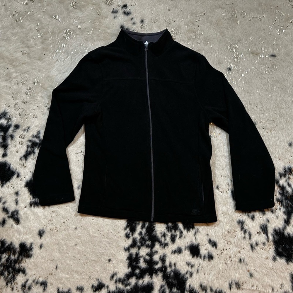 Starter Youth Boy’s Black Full Zip Fleece Jacket Size XL 14-16